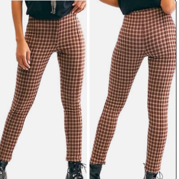 Free People Pants Jumpsuits Free People Carnaby Plaid High